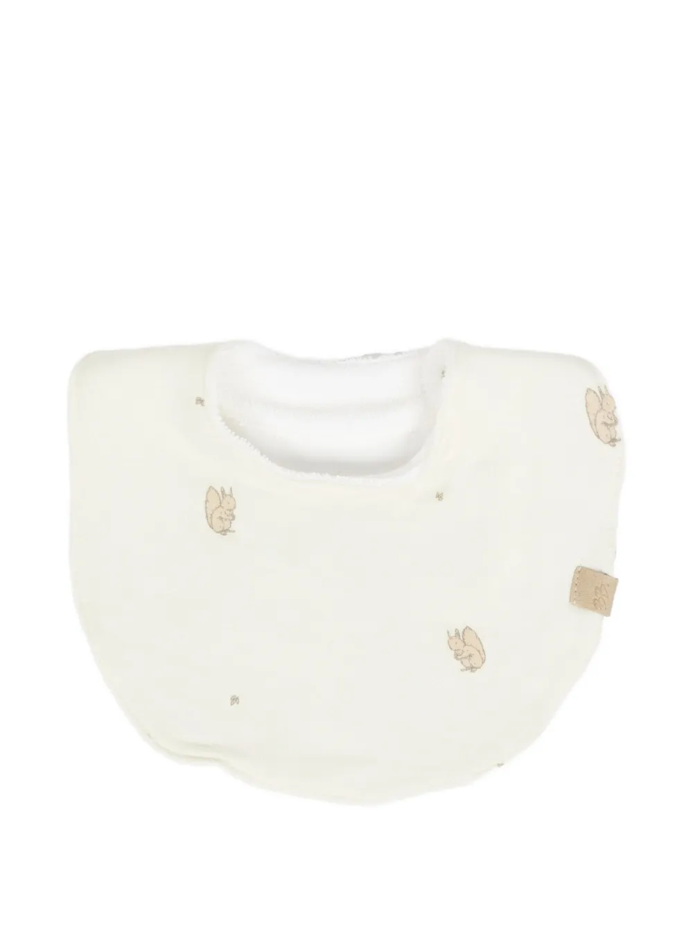 Bamboom squirrel-print bib | White | Image 1
