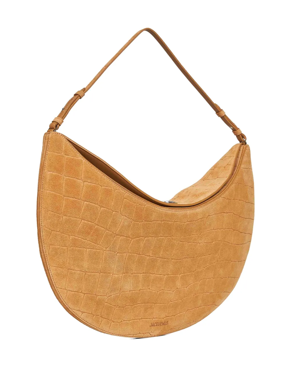 Jacquemus Womens Camel The Ovalo Suede Shoulder Bag In Brown