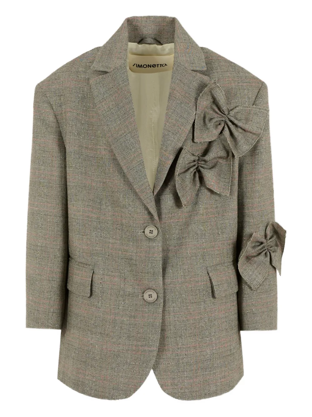 Simonetta Bow-detail Blazer In Green