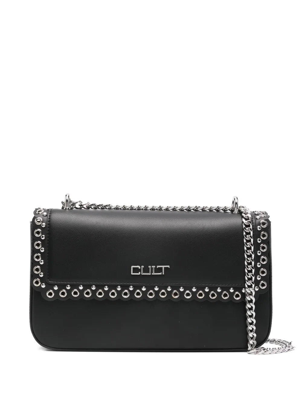 Cult eyelet-detail chain-strap satchel bag | Black | Image 1
