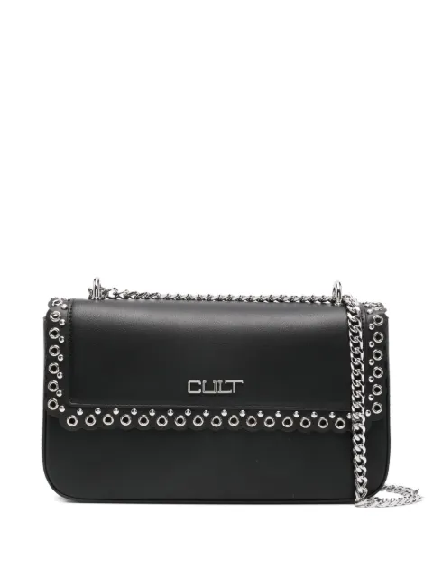 Cult eyelet-detail chain-strap satchel bag