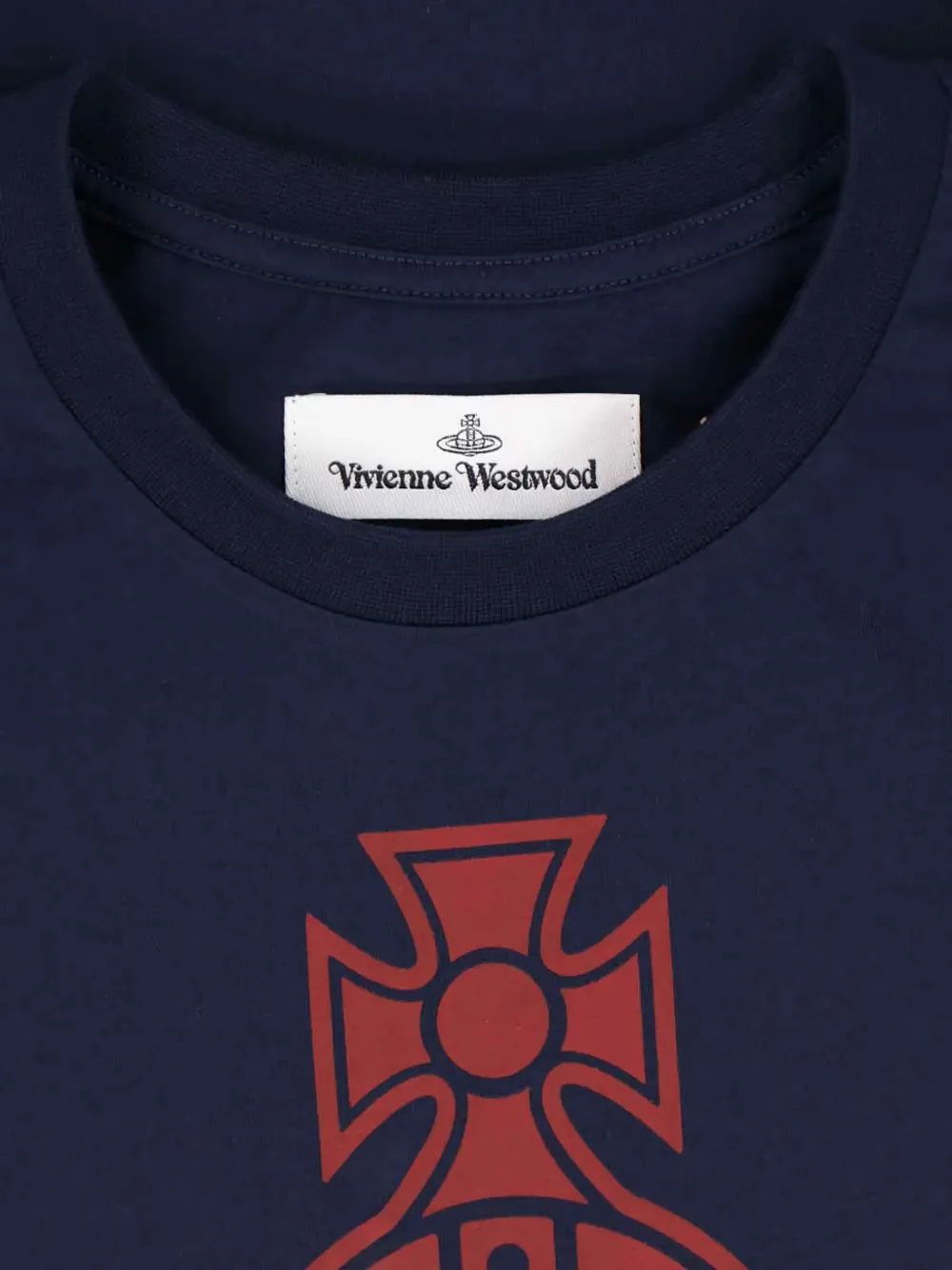Vivienne Westwood Graphic Print Crew Neck Short Sleeve Top In Blue