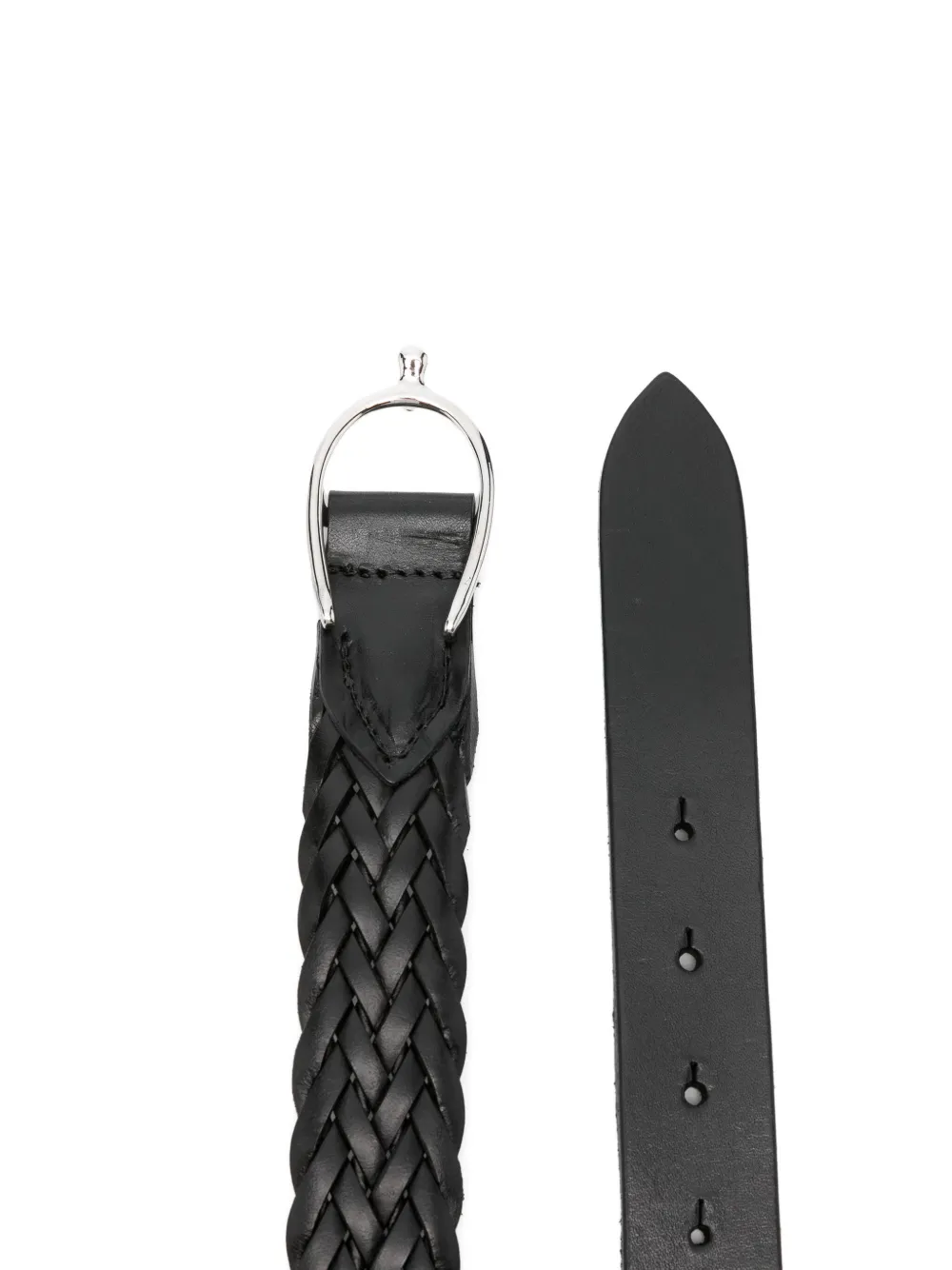 Briglia 1949 Geweven leren riem Zwart