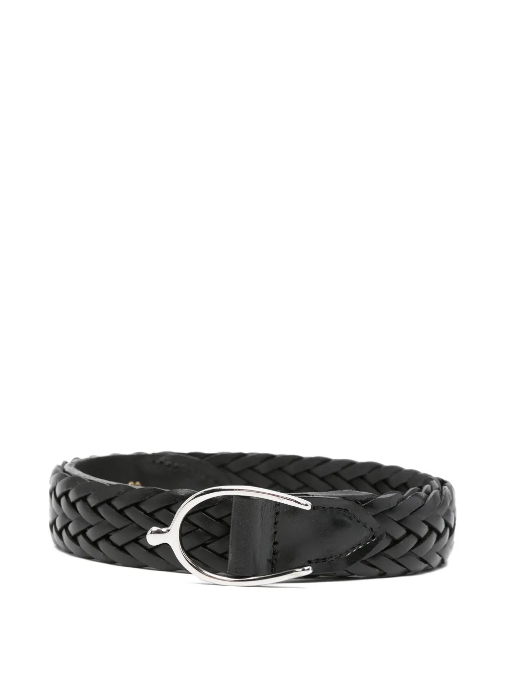 Briglia 1949 interwoven leather belt | Black | Image 1