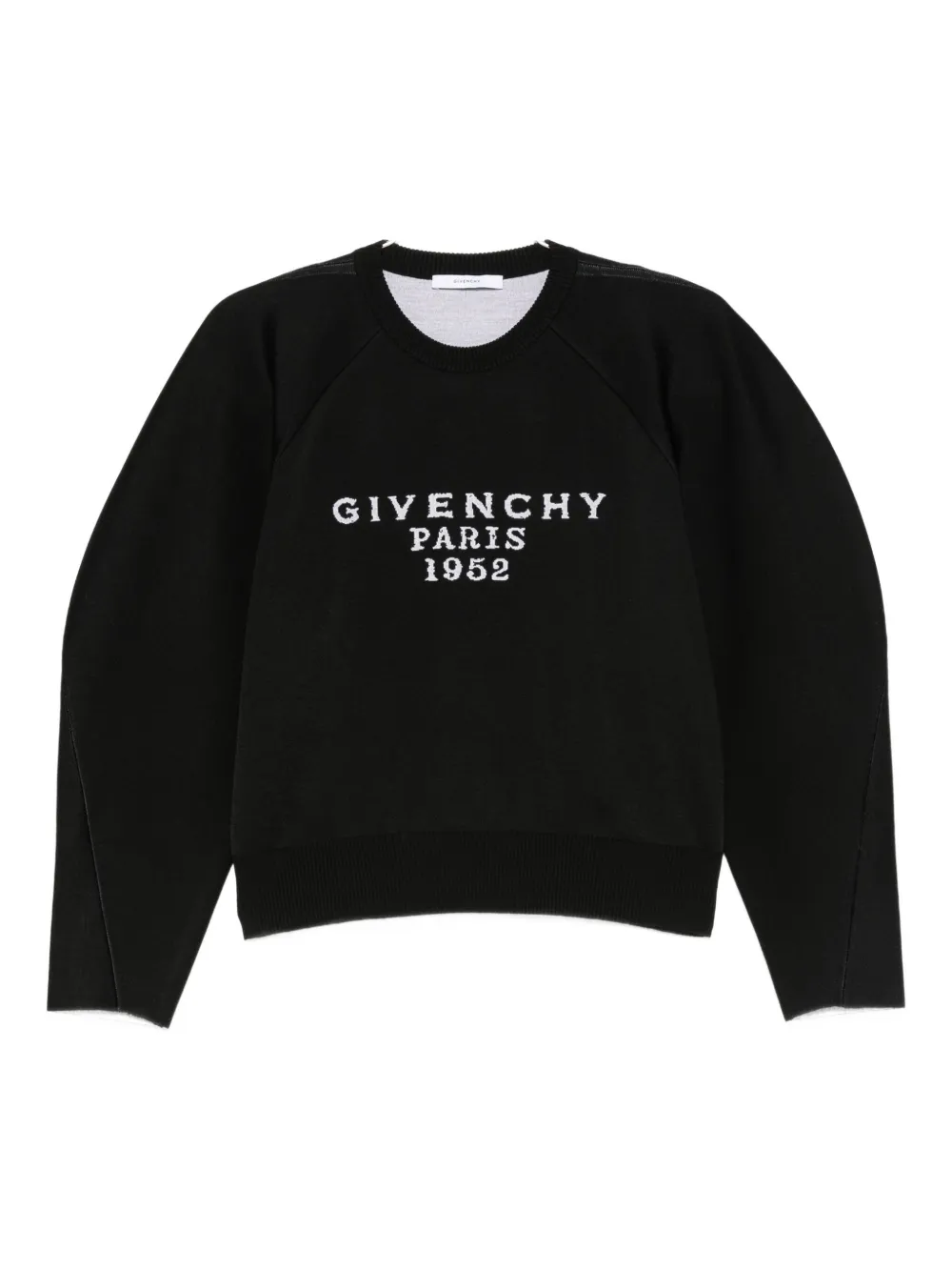 Givenchy Logo Wool-blend Crewneck Sweater In Black
