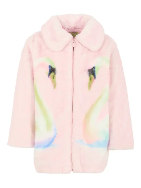 Stella McCartney Kids swan-motif coat