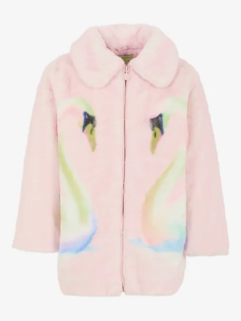 Stella McCartney Kids Mantel mit Schwan-Motiv