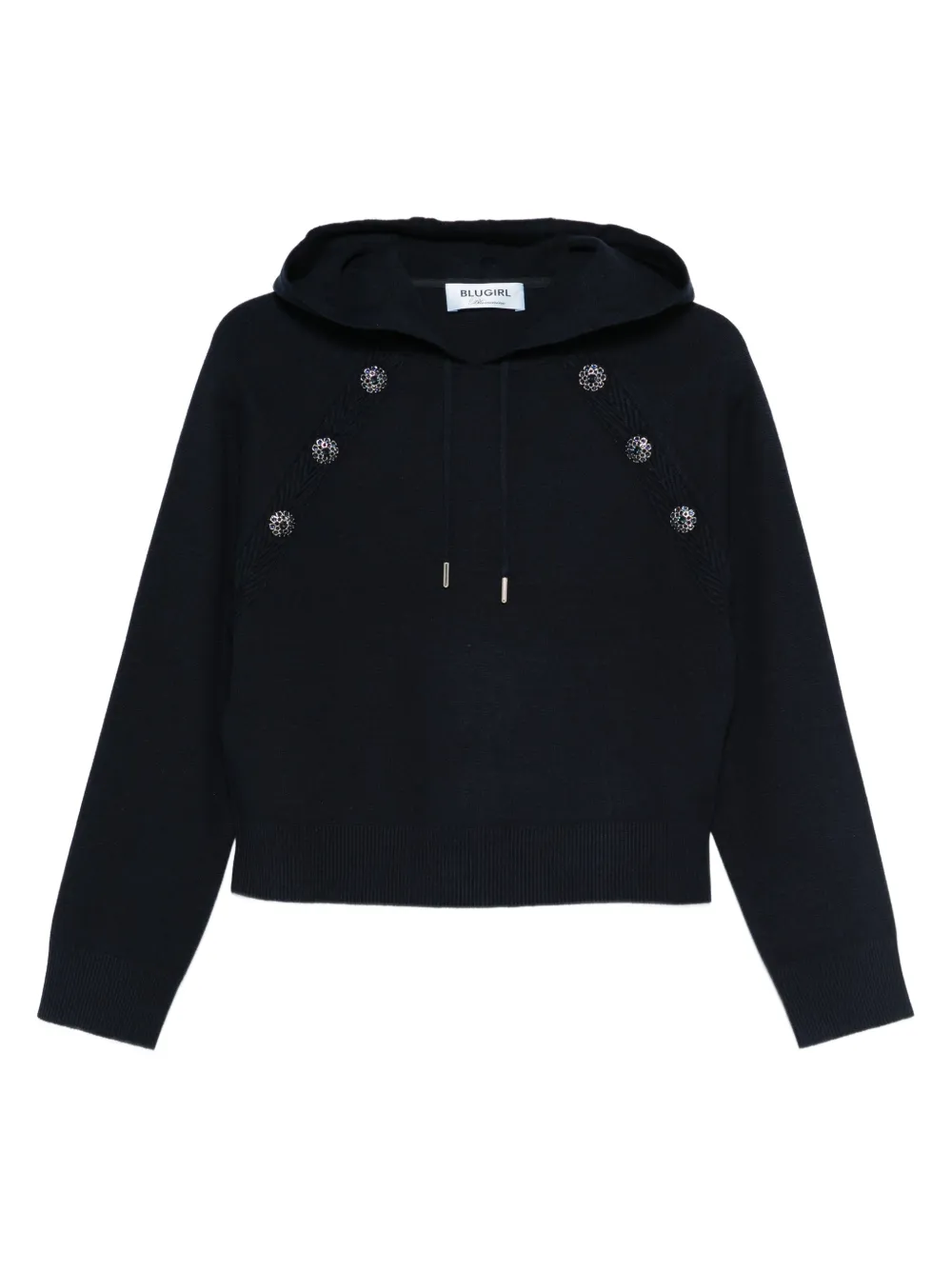 Blugirl button-embellished hoodie | azul | Image 1