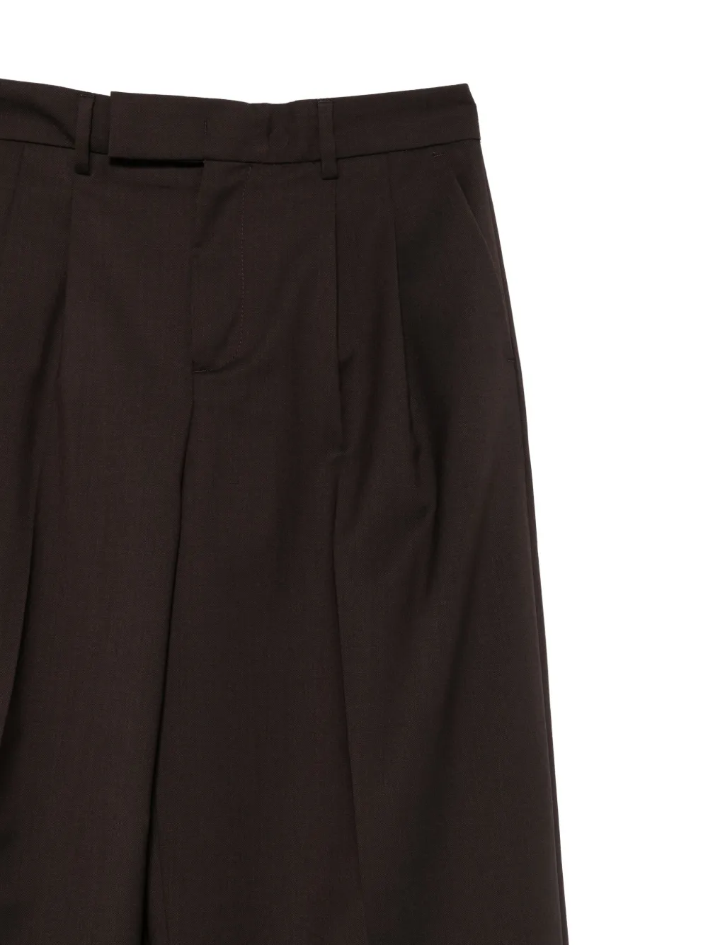 Briglia 1949 Pleated Turn-up Trousers In Brown