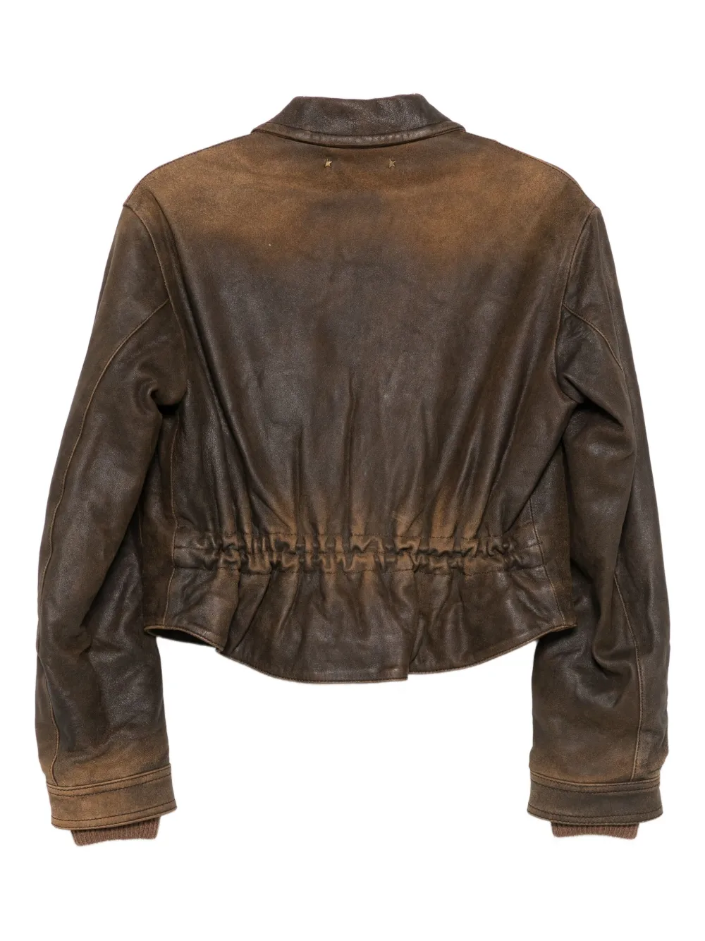 Golden Goose Tailored Blazer With Belted Hem And Pockets In Brown