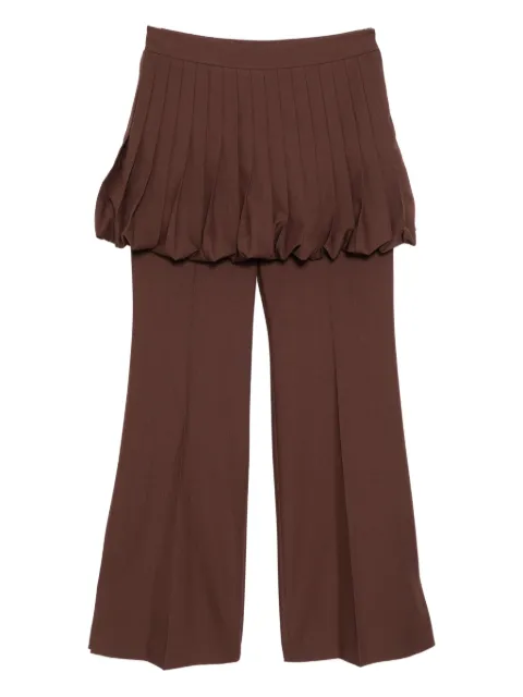 YCH pleated-skirt trousers