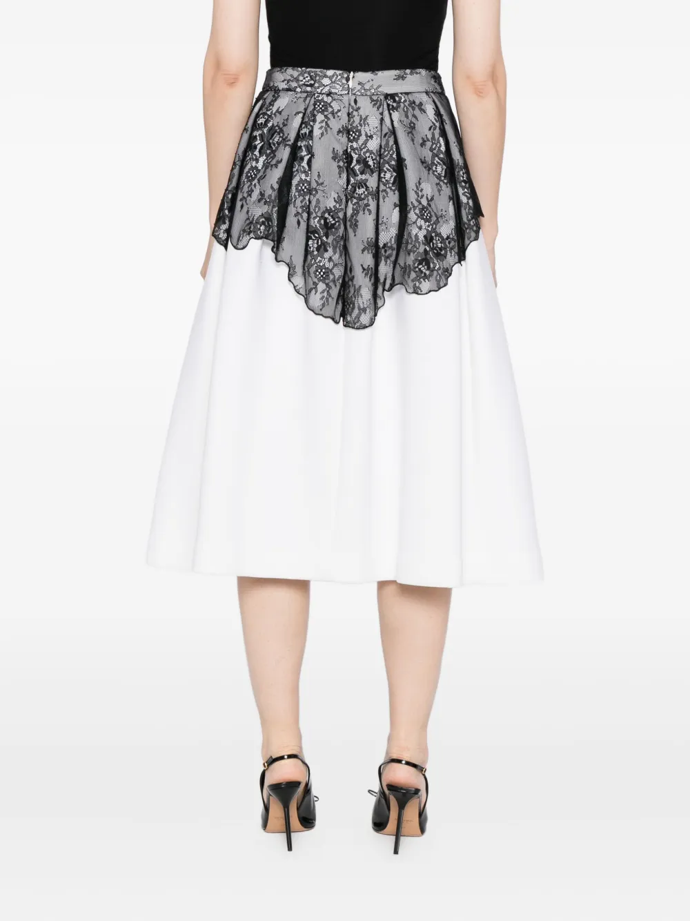 Ych Floral-lace Skirt In Neutral