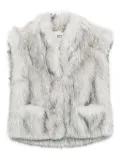 Betta Corradi sleeveless faux fur jacket - White