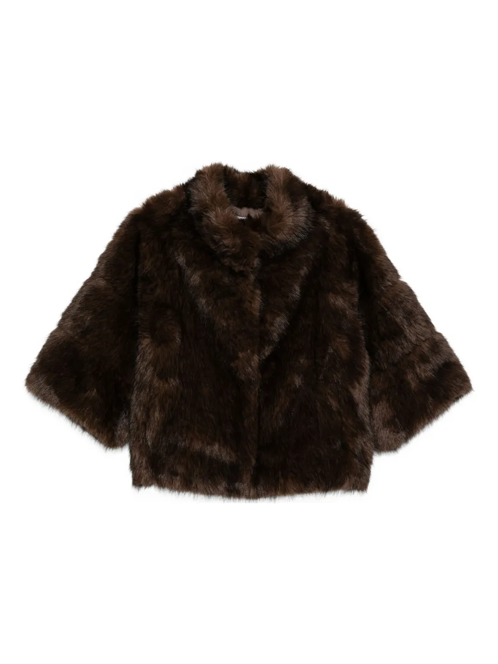 Betta Corradi Faux Fur Jacket In Brown