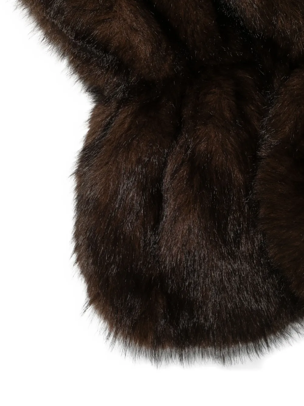 Betta Corradi Faux-fur Sleeveless Jacket In Brown