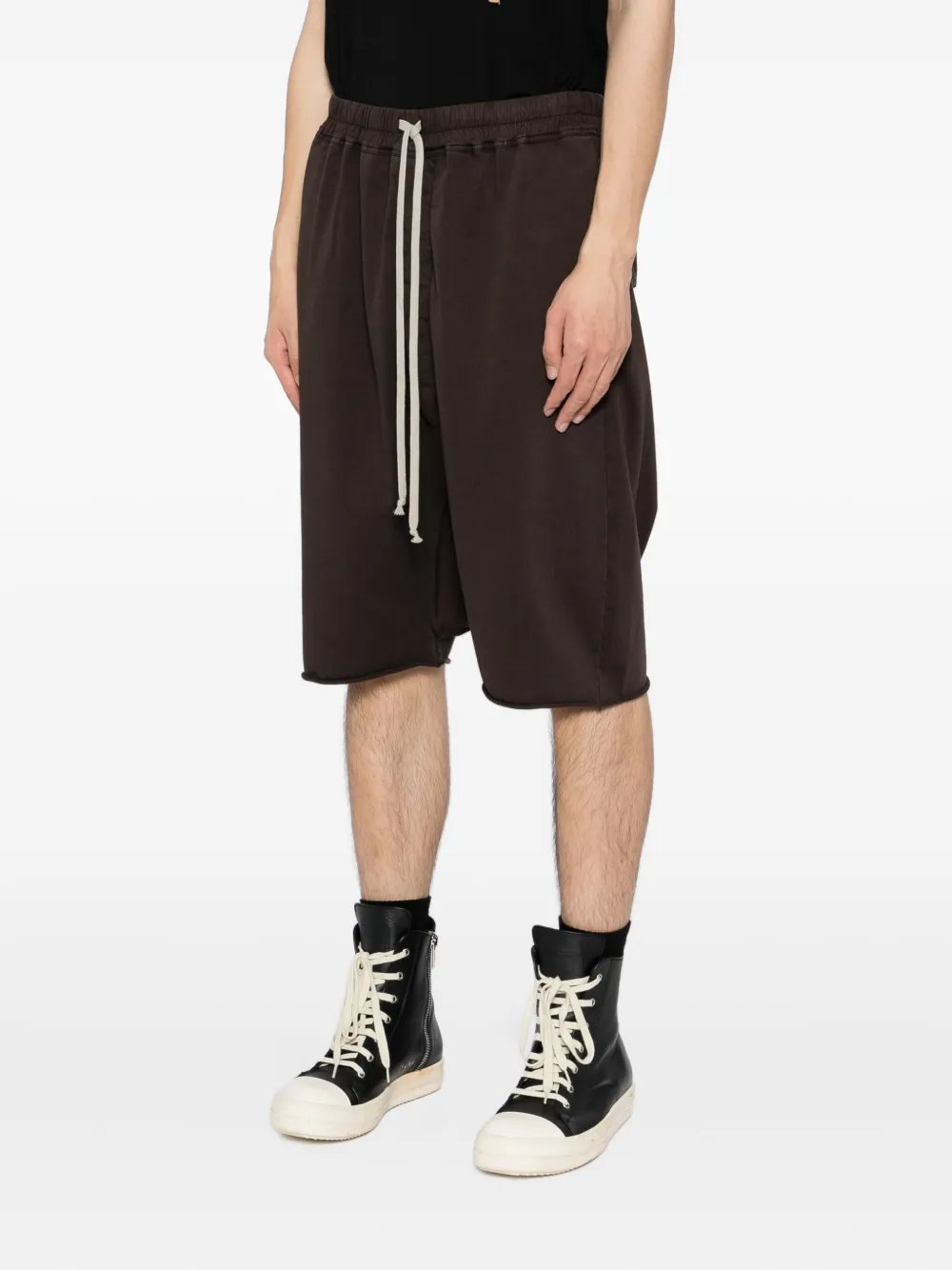 Rick Owens Drkshdw Drawstring-pod Shorts In Black