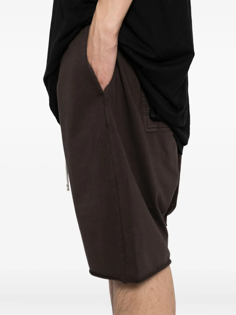 Rick Owens Drkshdw Drawstring-pod Shorts In Black