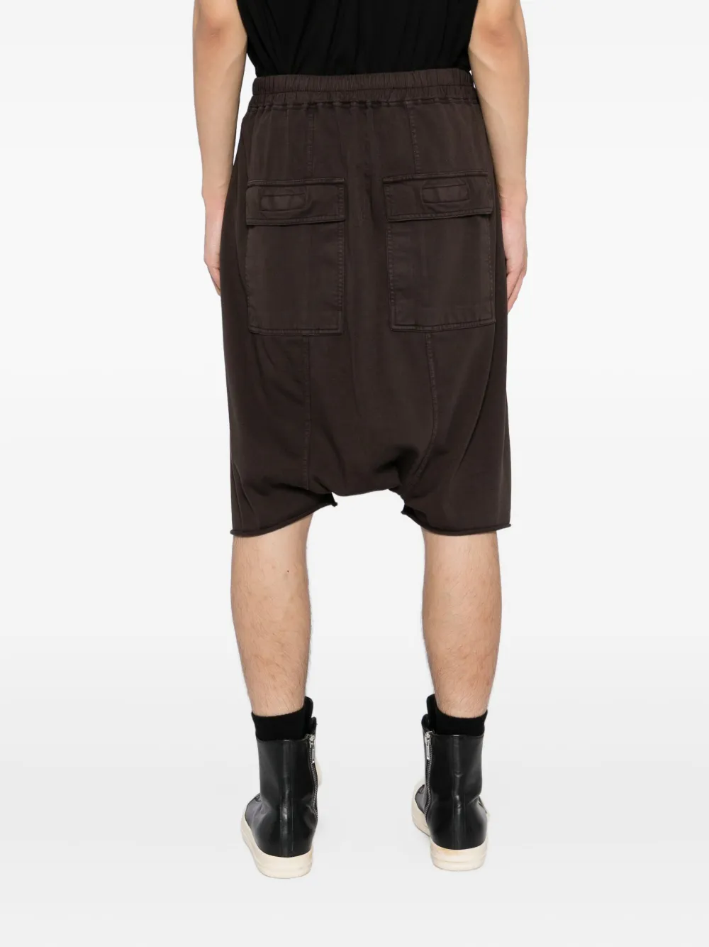 Rick Owens Drkshdw Drawstring-pod Shorts In Black