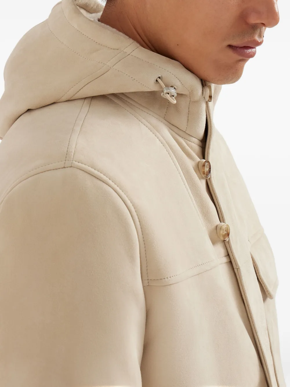 Brunello Cucinelli Parka met capuchon Beige