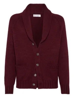 ブルネロクチネリ カシミア 100% カーディガン コサージュ付 Brunello