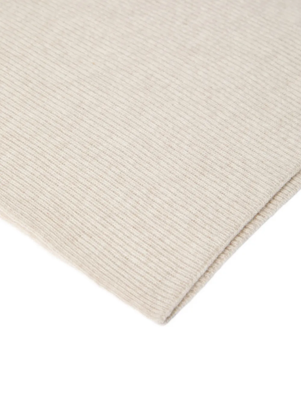 Brunello Cucinelli Cashmere Knit Scarf In Neutral