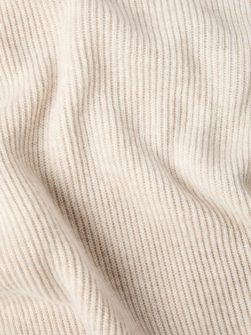 Brunello Cucinelli Cashmere Knit Scarf In Neutral