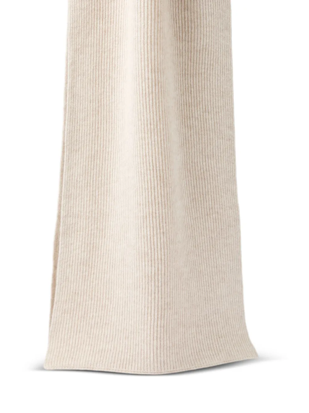 Brunello Cucinelli Cashmere Knit Scarf In Neutral