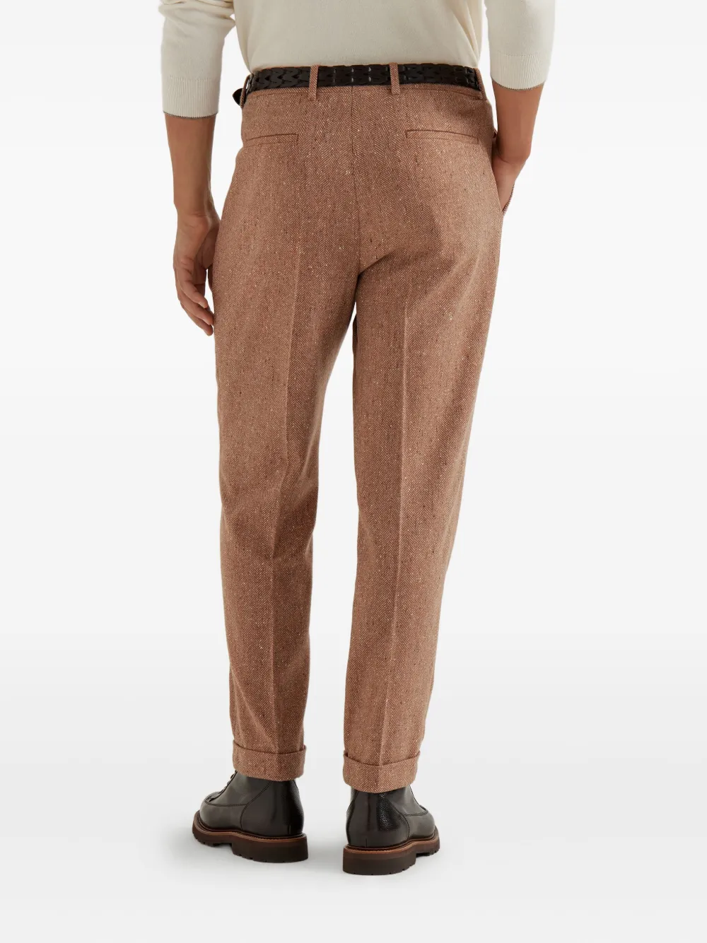 Brunello Cucinelli Broek met knoopsluiting Bruin