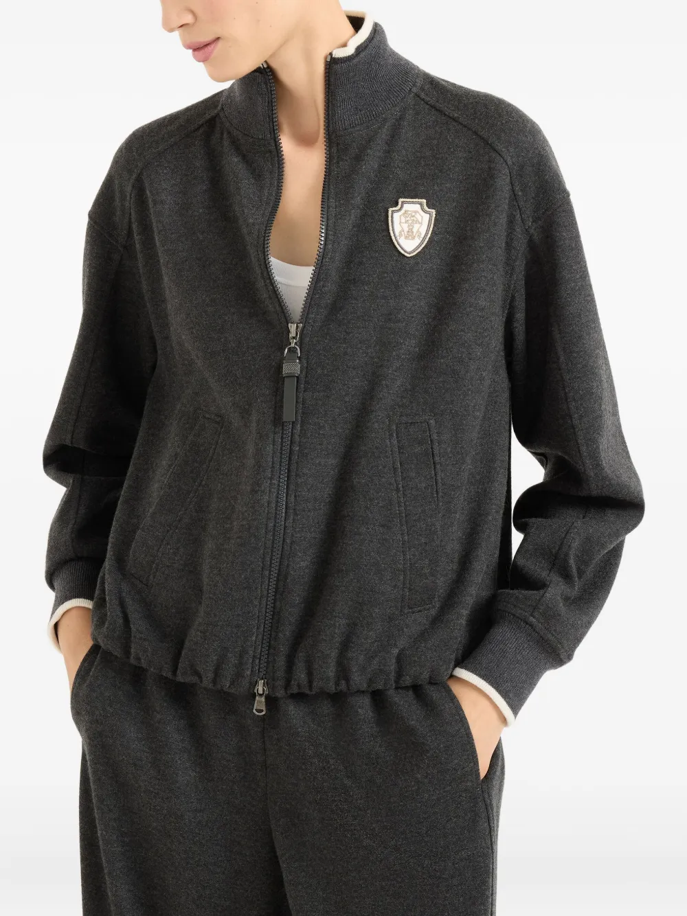 Brunello Cucinelli Sweater met lange mouwen Grijs