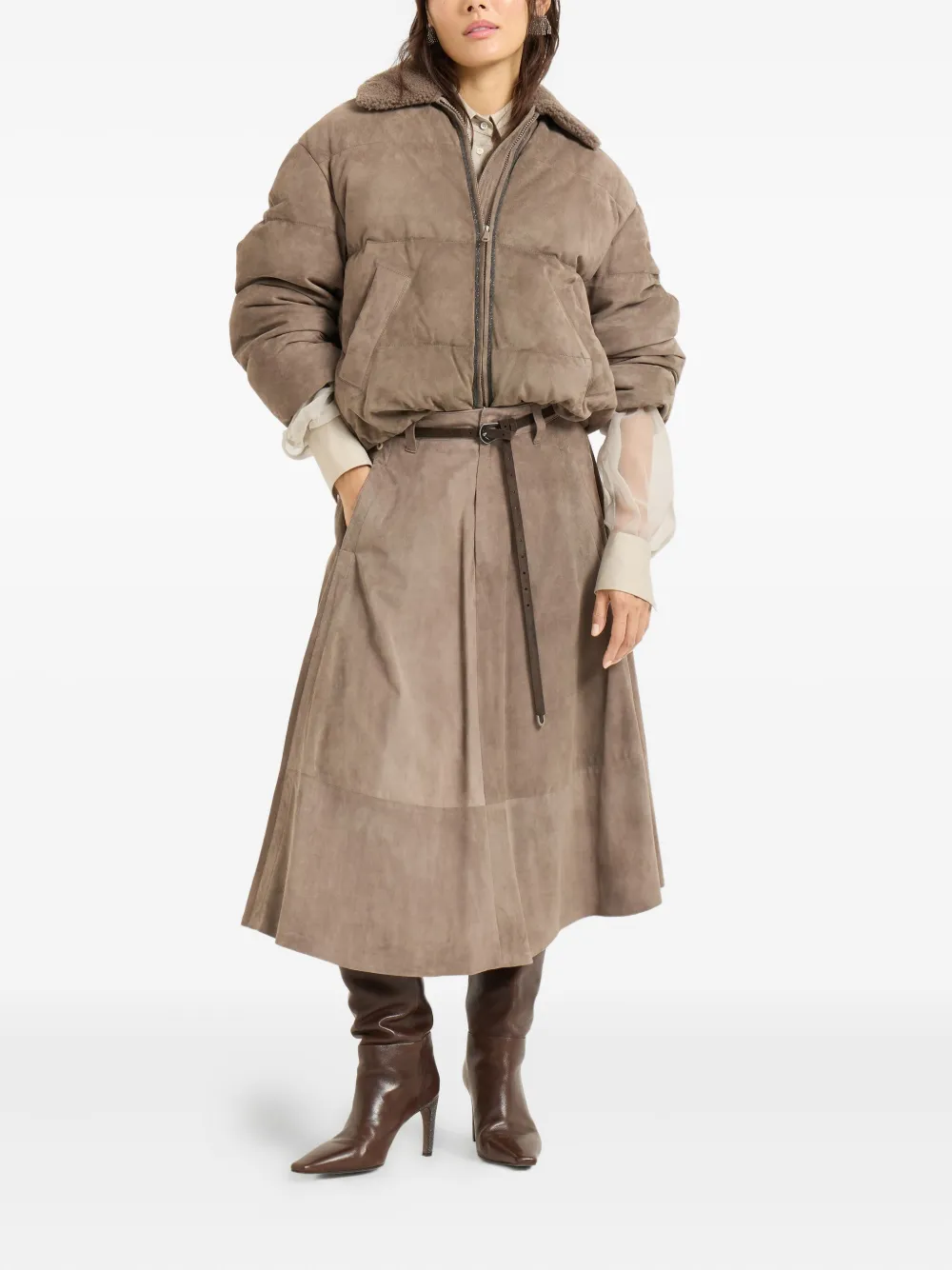 Brunello Cucinelli Blouse met borduurwerk - Beige