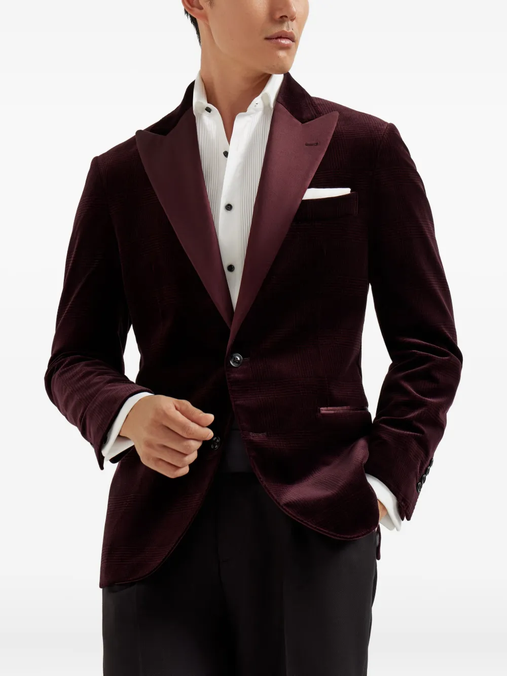 Brunello Cucinelli Fluwelen blazer Rood