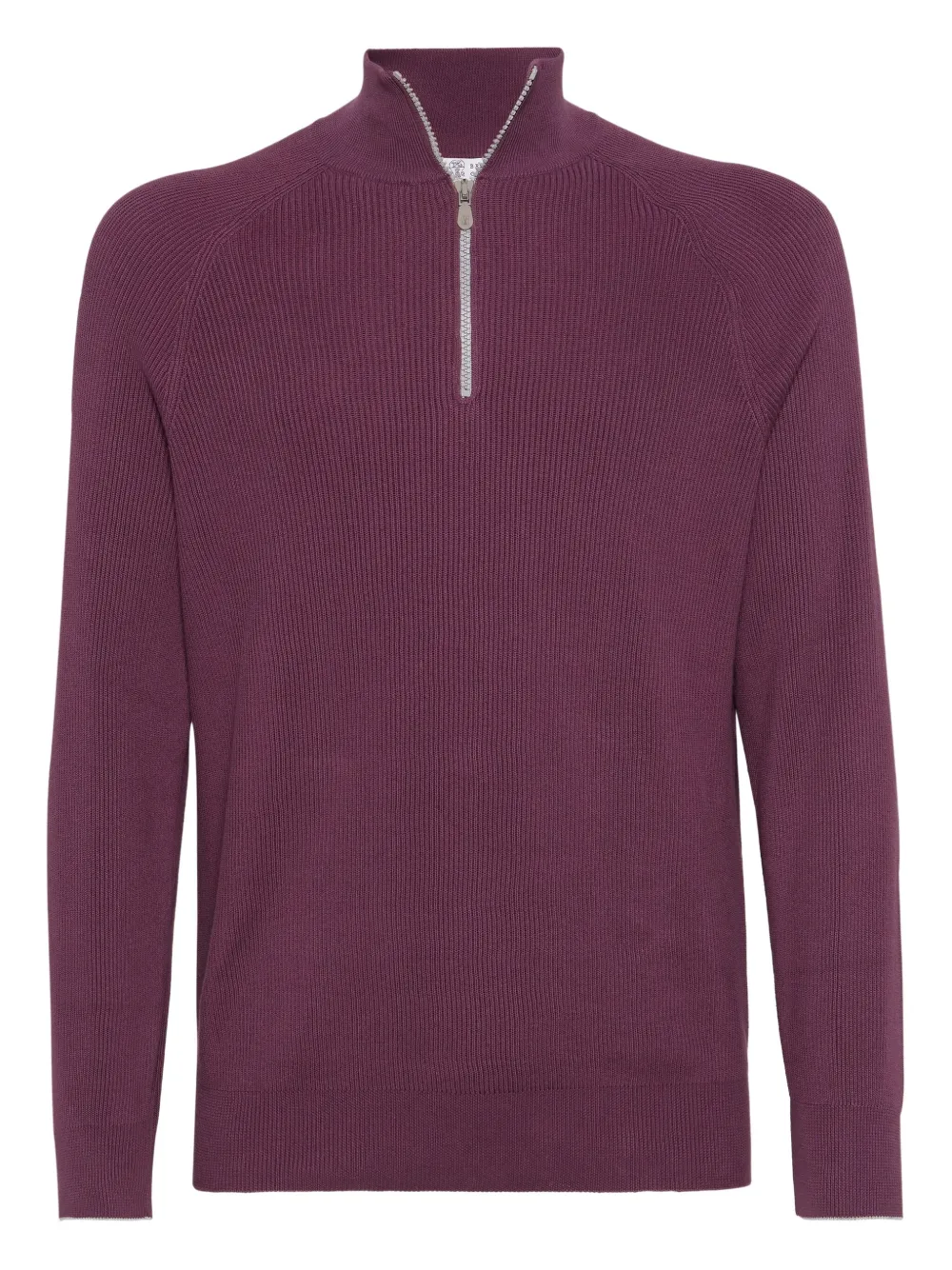 Brunello Cucinelli ribbed cotton sweater - パープル Brunello Cucinelli ribbed cotton sweater - パープル