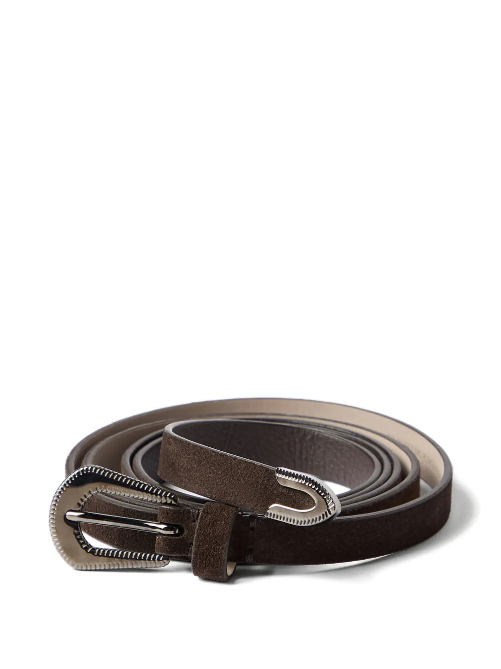 Brunello Cucinelli Suède riem - Bruin