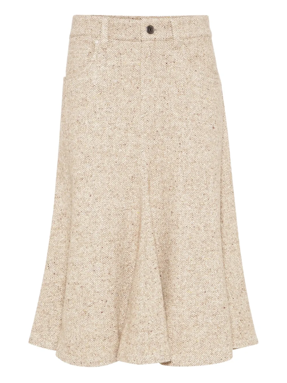 Brunello Cucinelli five-pocket midi skirt | Neutrals | Image 1