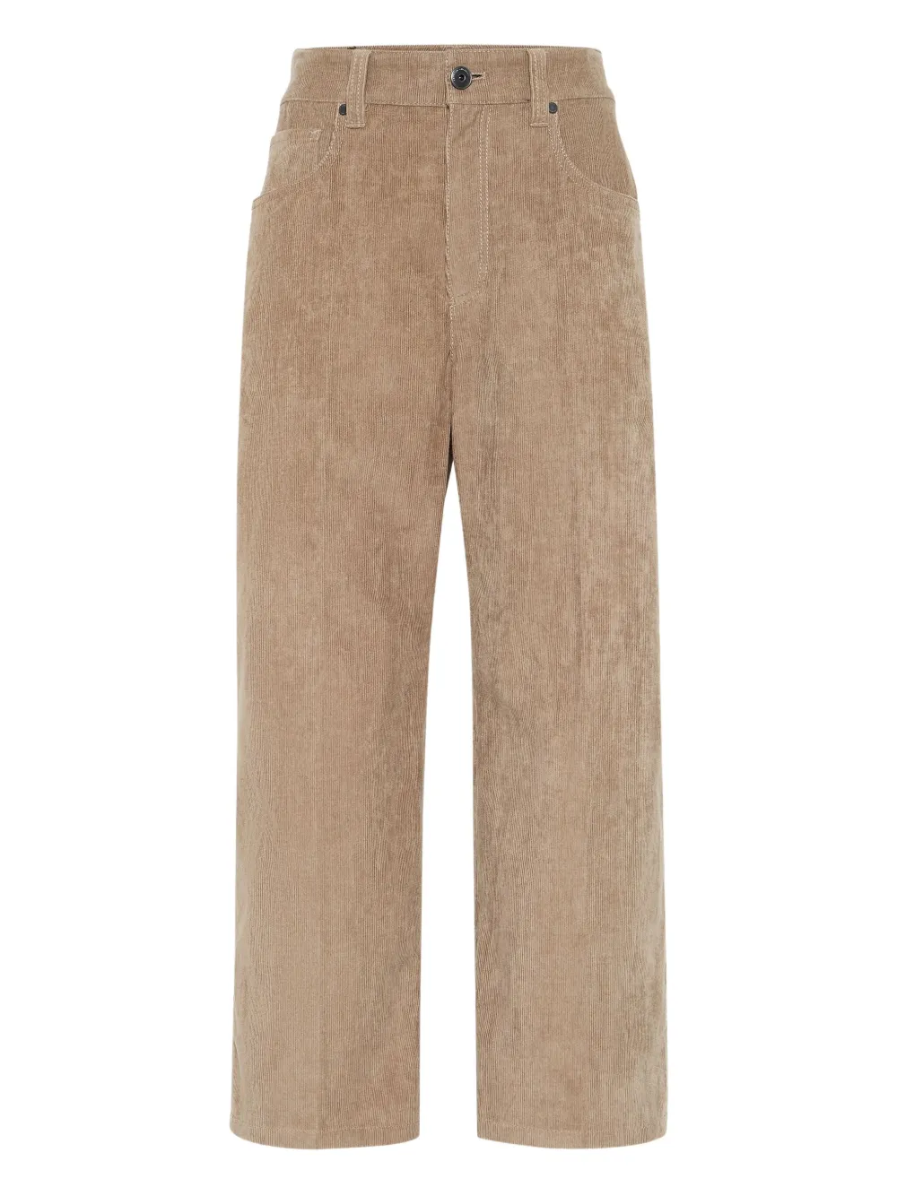 Brunello Cucinelli Square Contemporary Trousers In Neutral