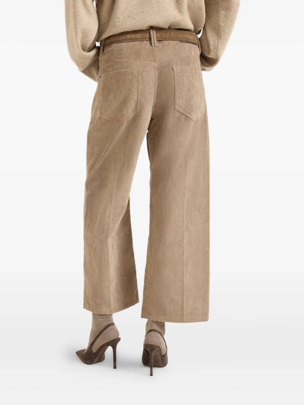 Brunello Cucinelli Square Contemporary Trousers In Neutral