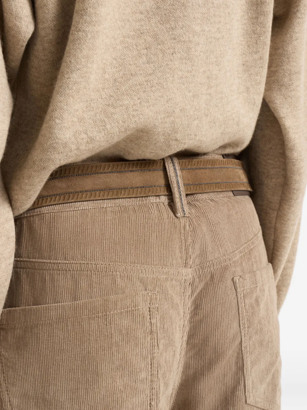 Brunello Cucinelli Square Contemporary Trousers In Neutral