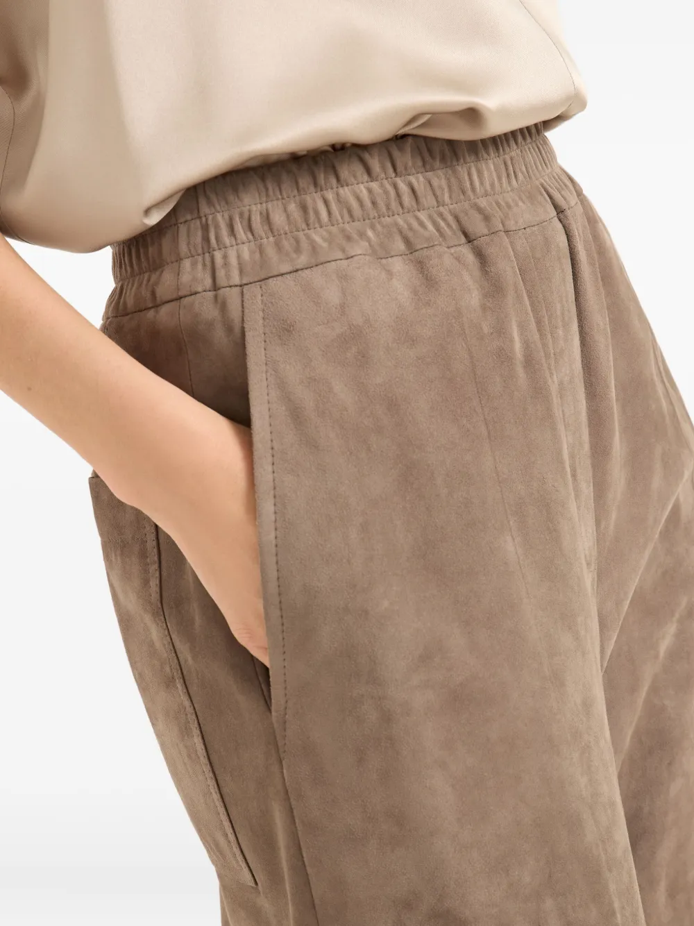 Brunello Cucinelli Loose Track Trousers In Brown