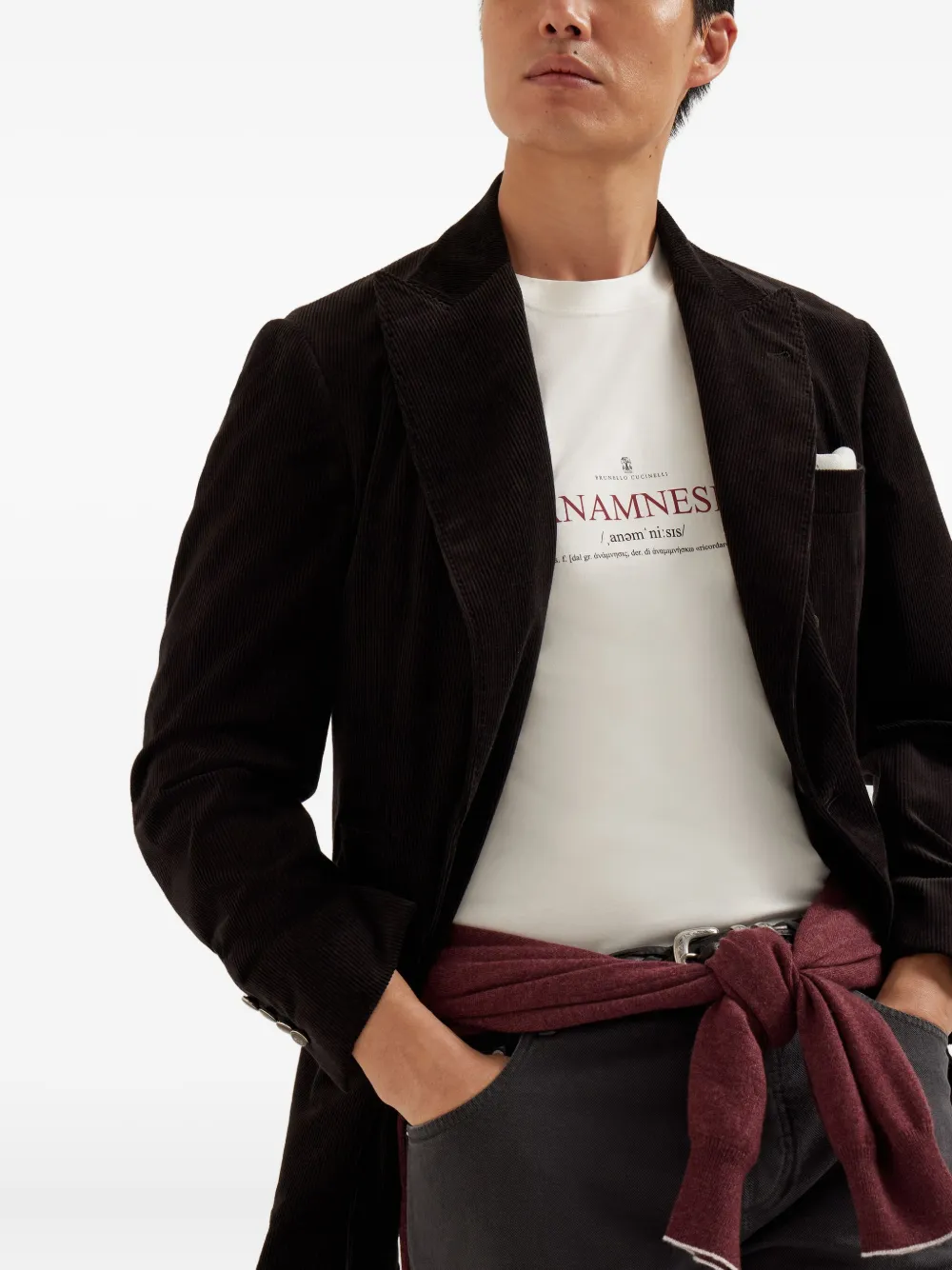 Brunello Cucinelli T-shirt met print Wit