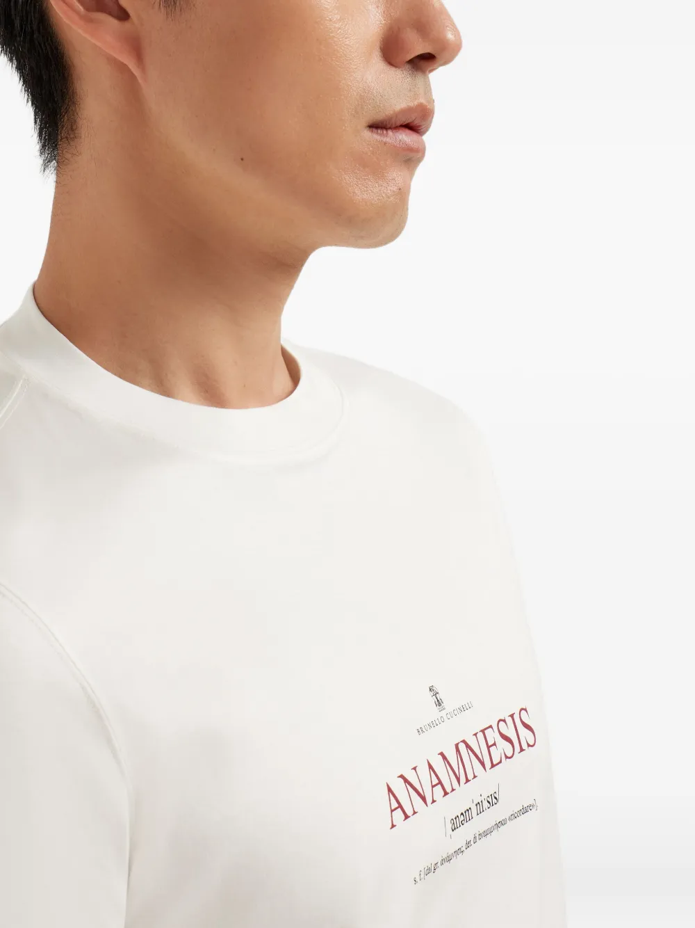 Brunello Cucinelli T-shirt met print Wit