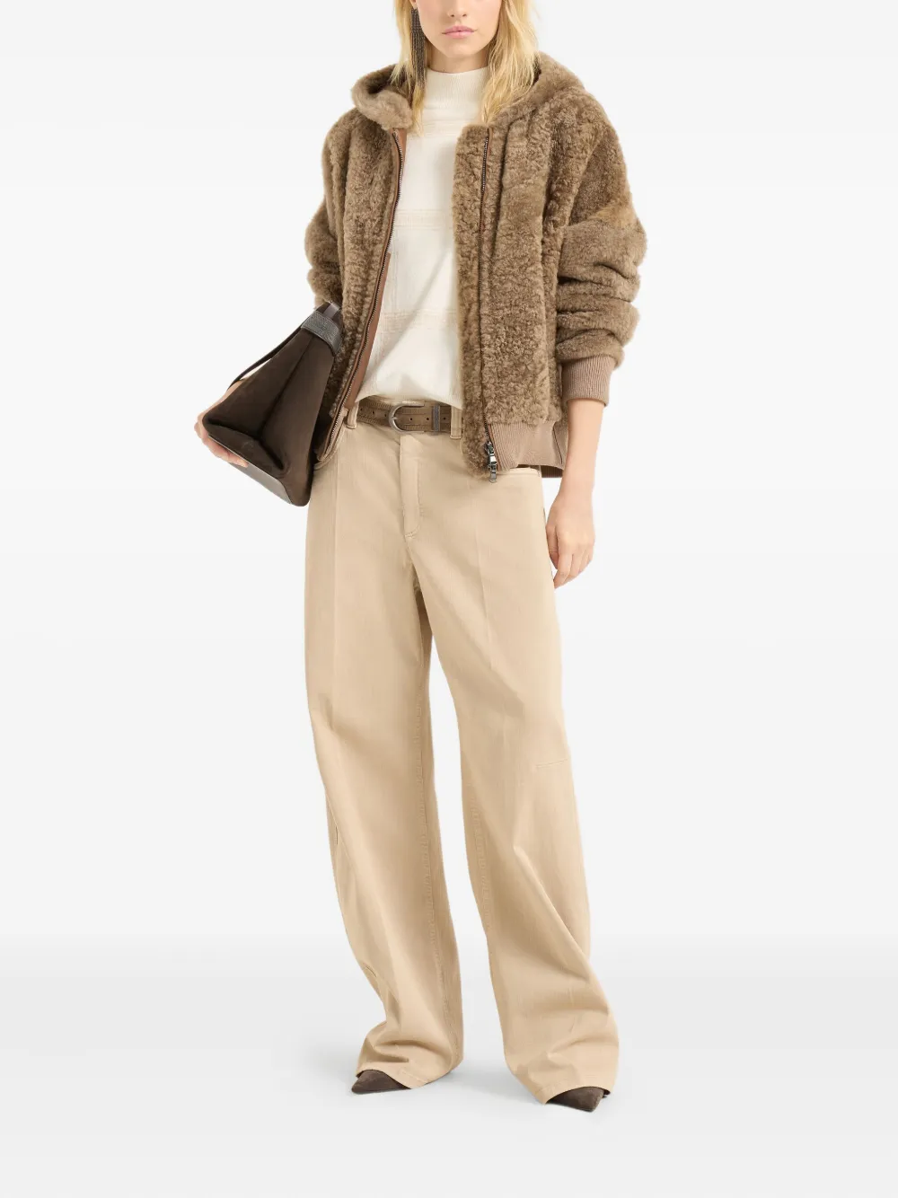 Brunello Cucinelli hooded shearling jacket | Faux Fur & Shearling Jackets | Image 2