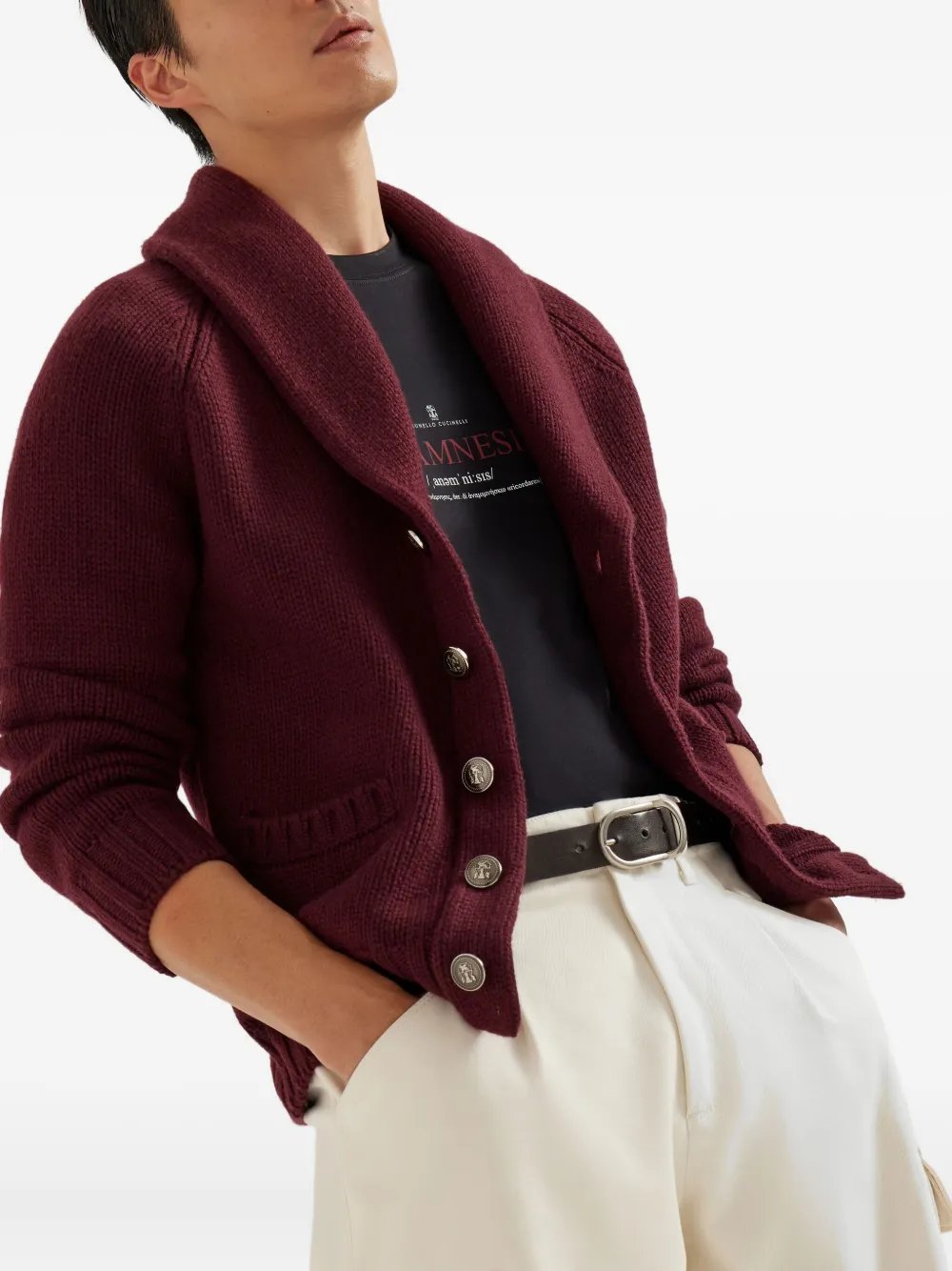 Brunello Cucinelli T-shirt met print Zwart