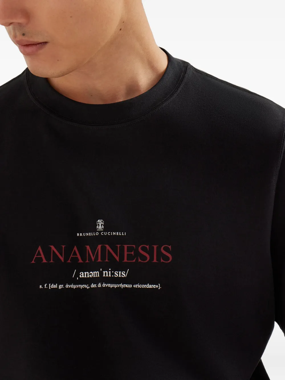 Brunello Cucinelli T-shirt met print Zwart