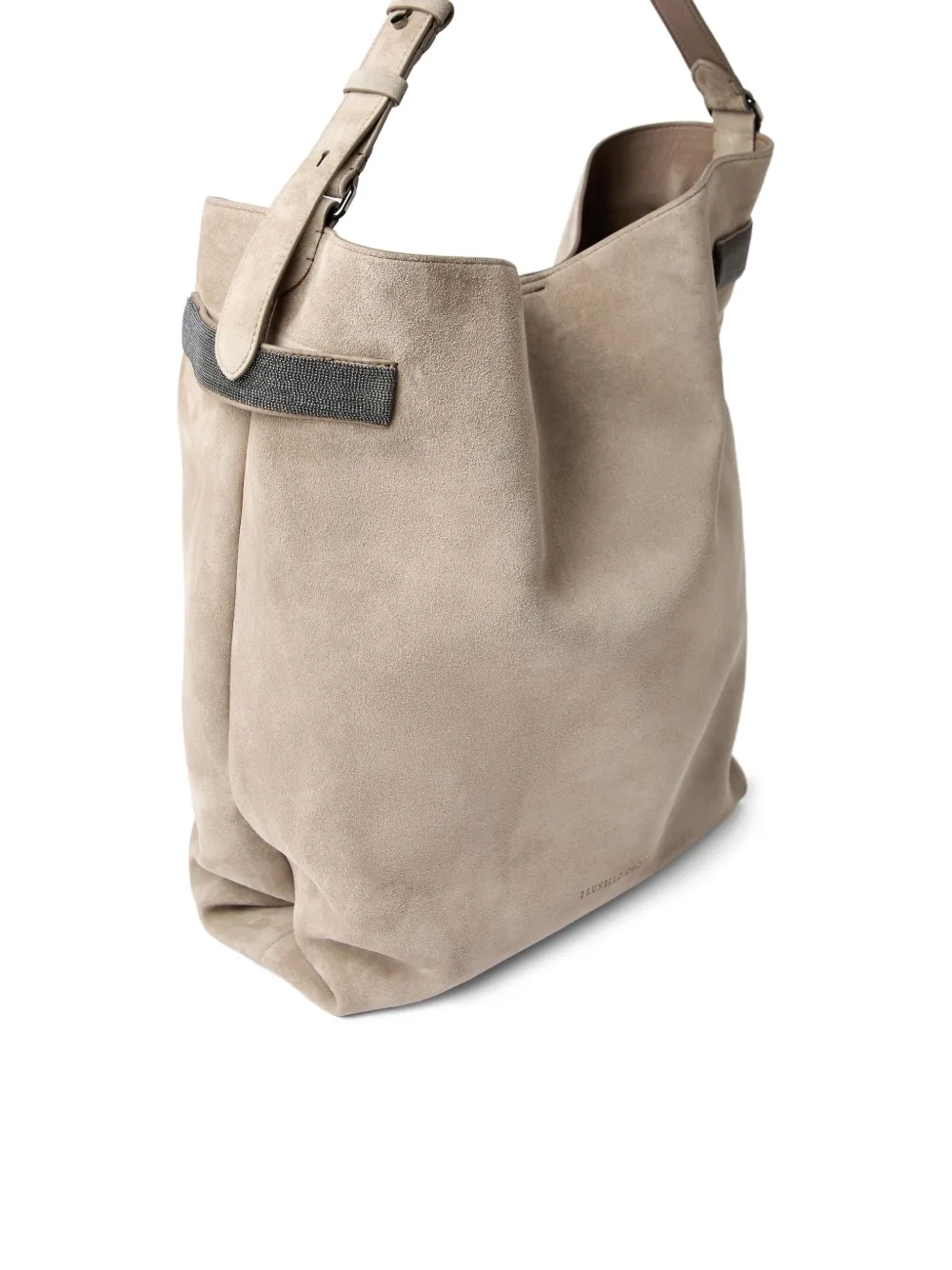 Brunello Cucinelli Schoudertas met Monili-detail Grijs