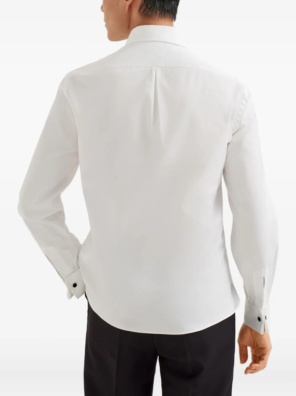 Brunello Cucinelli Geplooid smoking overhemd Wit