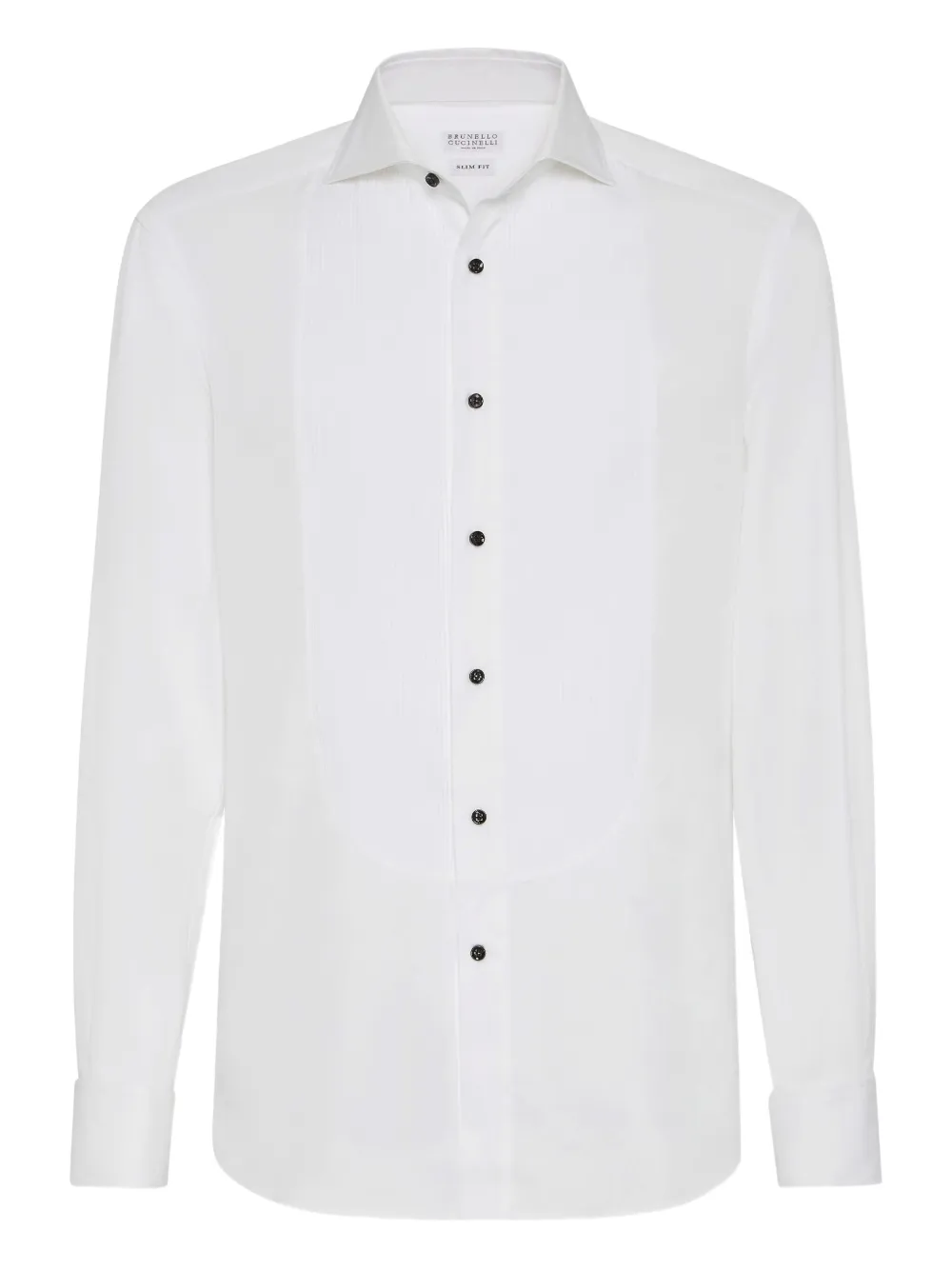Brunello Cucinelli pleated tuxedo shirt | White | Image 1