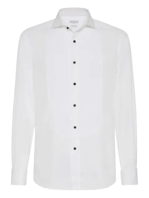 Brunello Cucinelli pleated tuxedo shirt