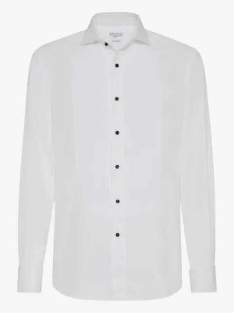 Brunello Cucinelli pleated tuxedo shirt