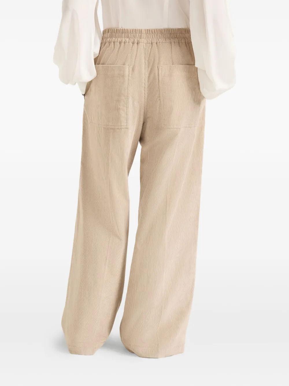 Brunello Cucinelli Ribfluwelen broek Beige