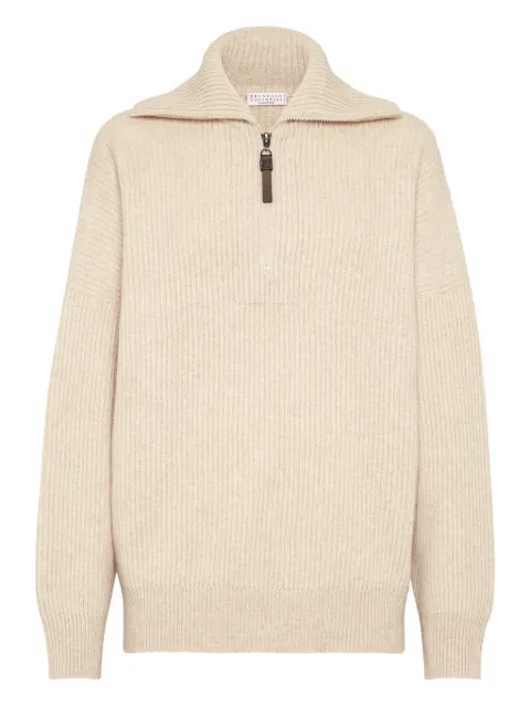Brunello Cucinelli suéter con cierre
